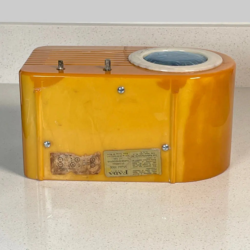 FADA 1000 "Bullet" Butterscotch and Alabaster Catalin Radio Restoration Catalin Store Sells Catalin Radios and Art Deco Radios