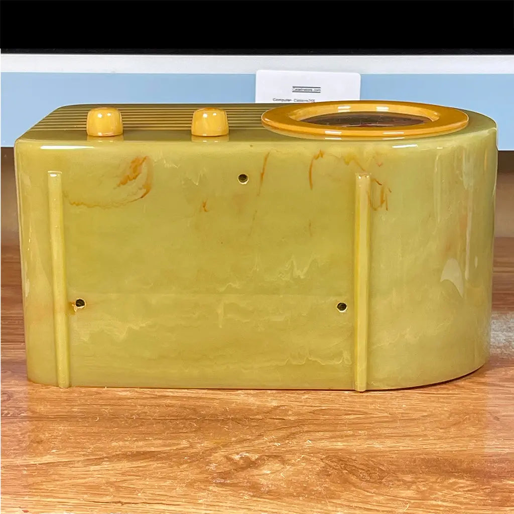 FADA 115 "Streamliner" Catalin Radio Green Onyx and Butterscotch Radio Restoration Catalin Store Sells Catalin Radios and Art Deco Radios