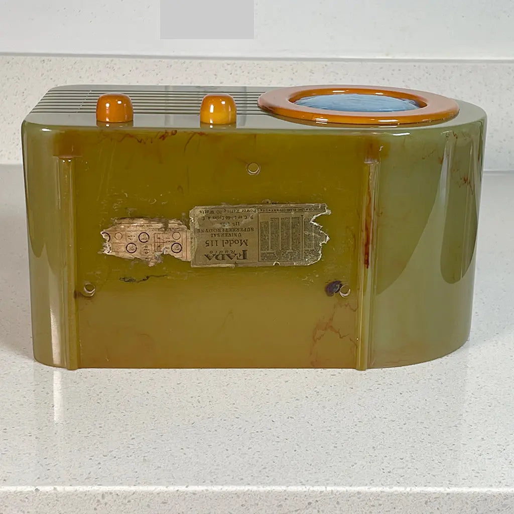 FADA 115 "Streamliner" Onyx Green Catalin Radio Restoration Catalin Store Sells Catalin Radios and Art Deco Radios