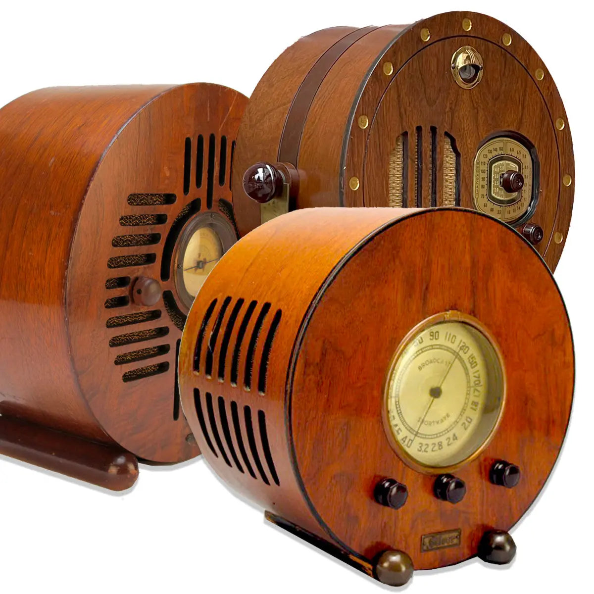 Silver 159 'Circle' Wood Radio Catalin Store Sells Catalin Radios and Art Deco Radios