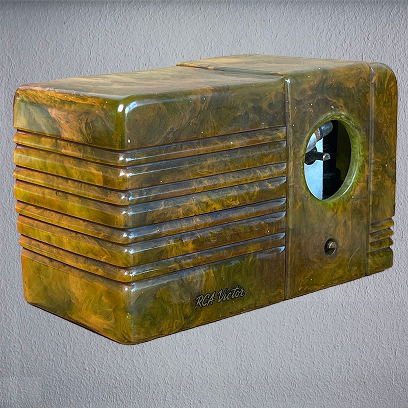RCA 9TX5 "Little Nipper" Catalin Radio Green Swirl Restoration