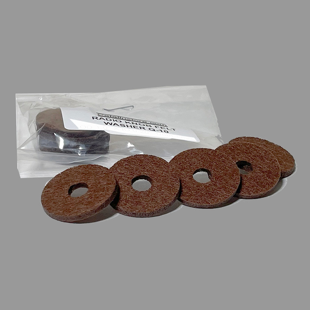 Radio Brown Felt Knob Washer- 0.75" OD, 0.2" ID and 1/16th" Thick (PCK 10) - Selling Catalin Radios and Art Deco Radios