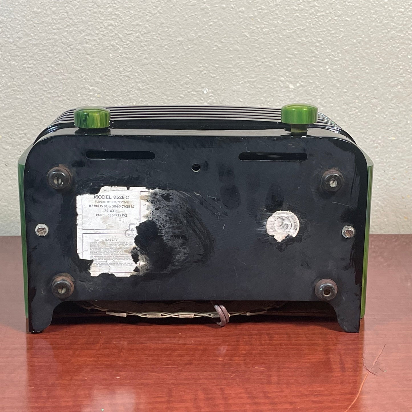 Bendix 526C Catalin Radio- Green Swirl