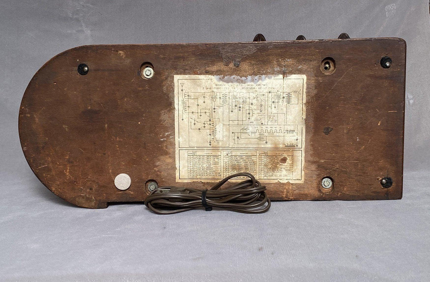 CLIMAX U65 Oval Dial Tube Wood Radio