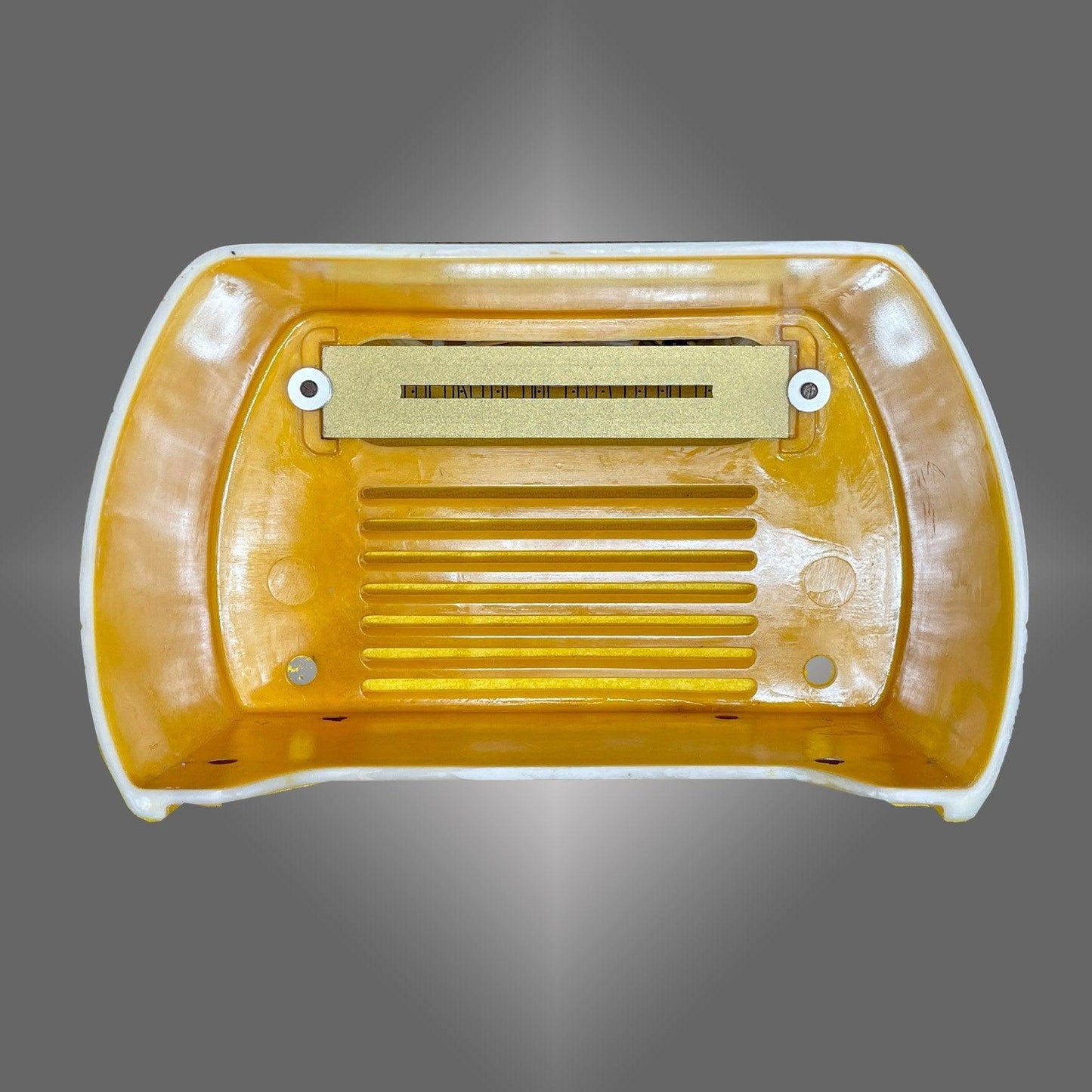 FADA 652 "Temple" Catalin Radio- Alabaster with Red Trim