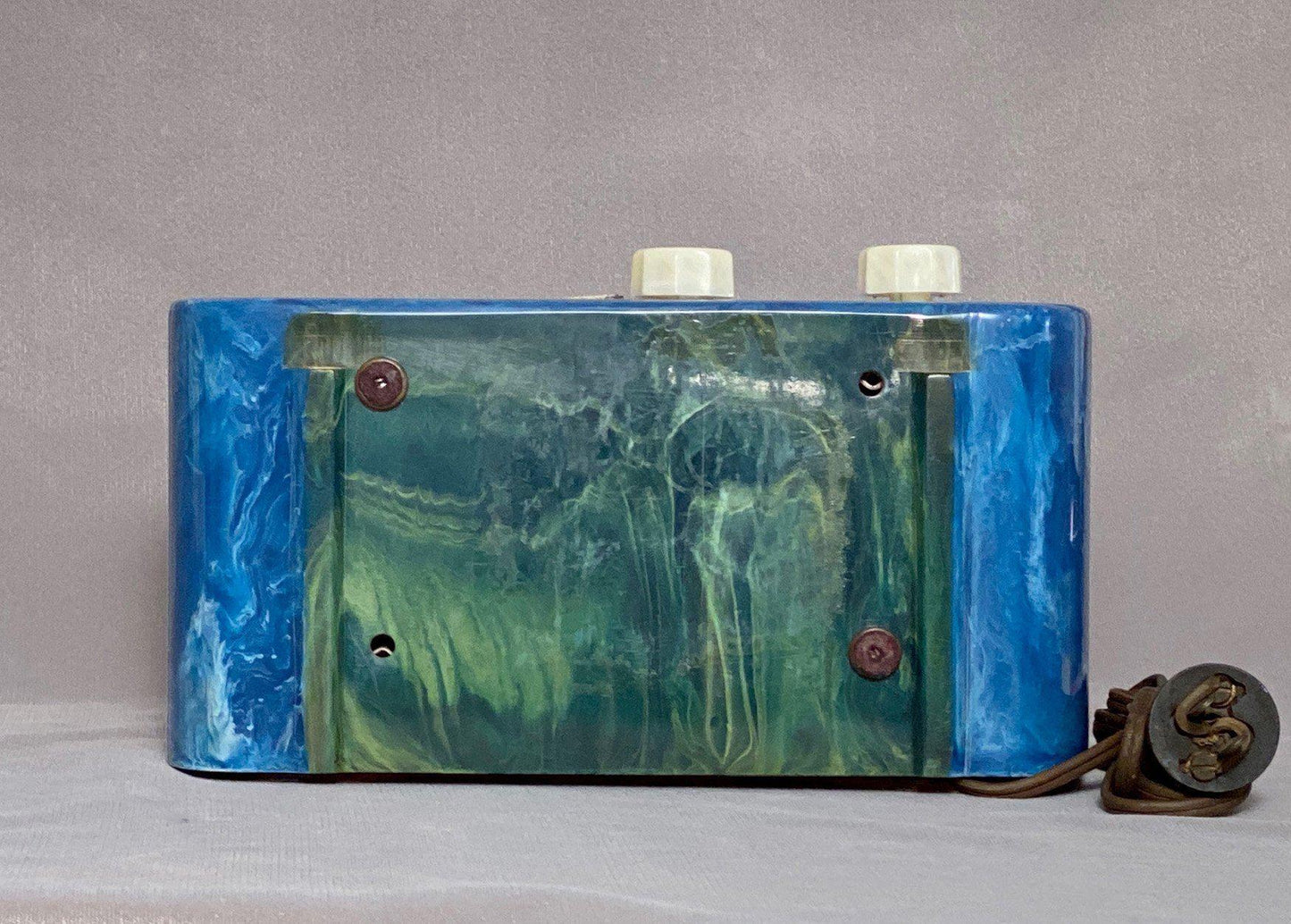 FADA 711 "Dip Top" Catalin Radio Marbleized Blue