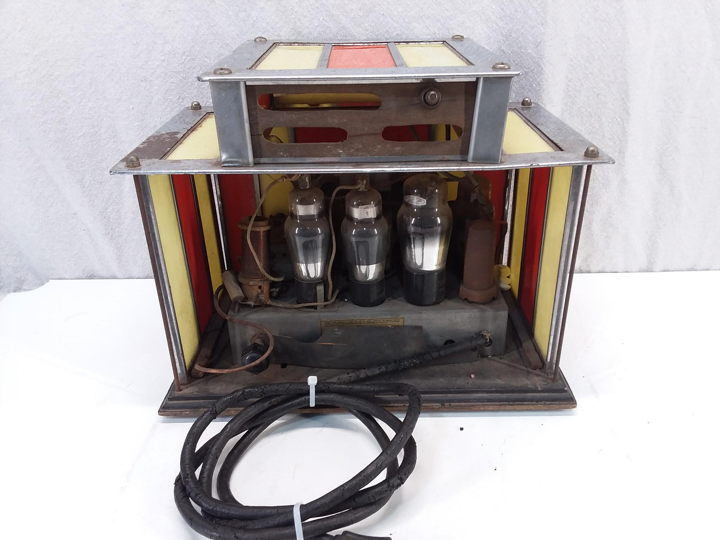 RADIO-GLO Stained Glass Radio- Red