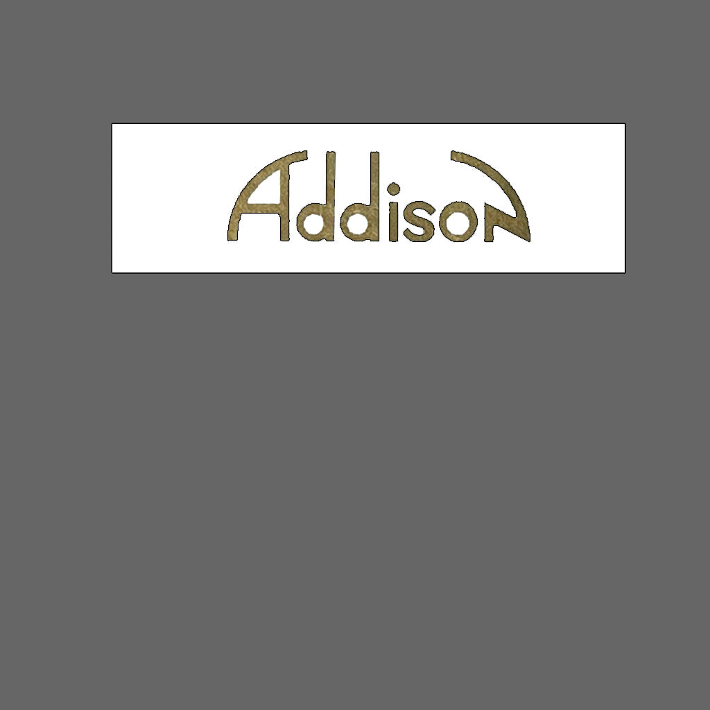 Addison 5 Gold Waterslide Catalin Radio Decal