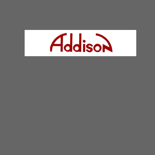 Addison 5 Red Waterslide Catalin Radio Decal
