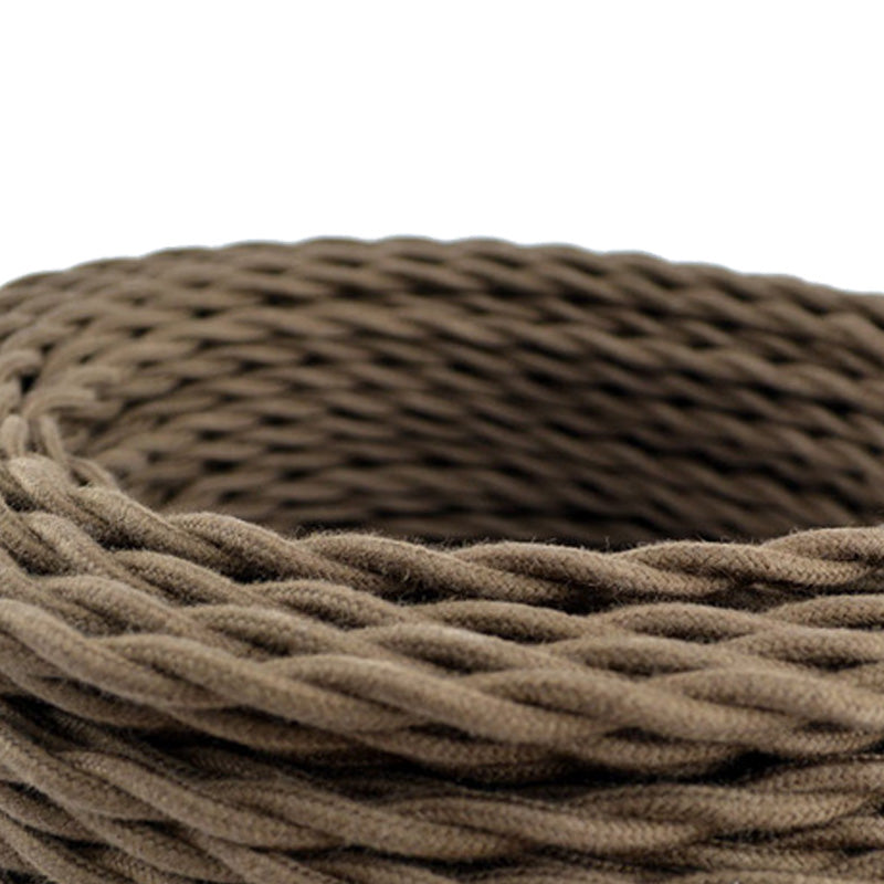 Brown Cloth Twisted Power Cord