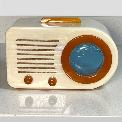 FADA 1000 Alabaster and Dark Butterscotch Catalin Radio Restoration