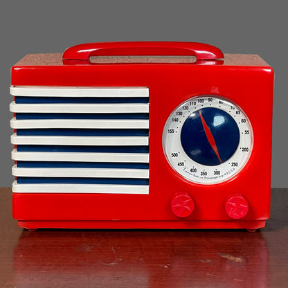 Emerson 400 'Patriot' Catalin Radio- Red/ Blue Grille