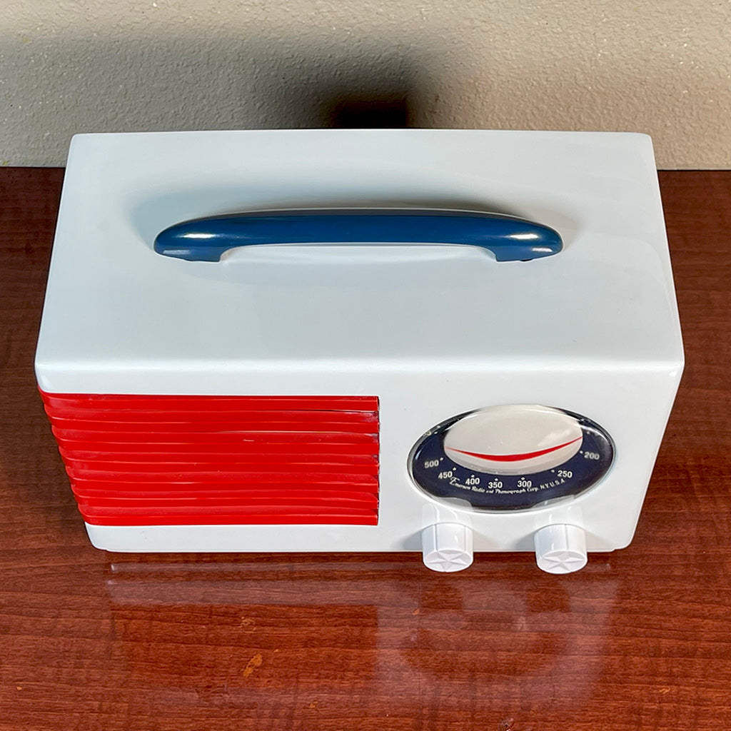 Emerson 400 "Patriot" Catalin Radio, White Restoration #1