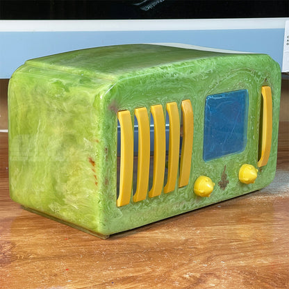 Emerson EP375 Catalin Radio Green Swirl Restoration and Repair Catalin Store Sells Catalin Radios and Art Deco Radios