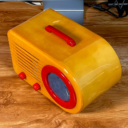 FADA 1000 "Bullet" Butterscotch and Red Catalin Radio Restoration