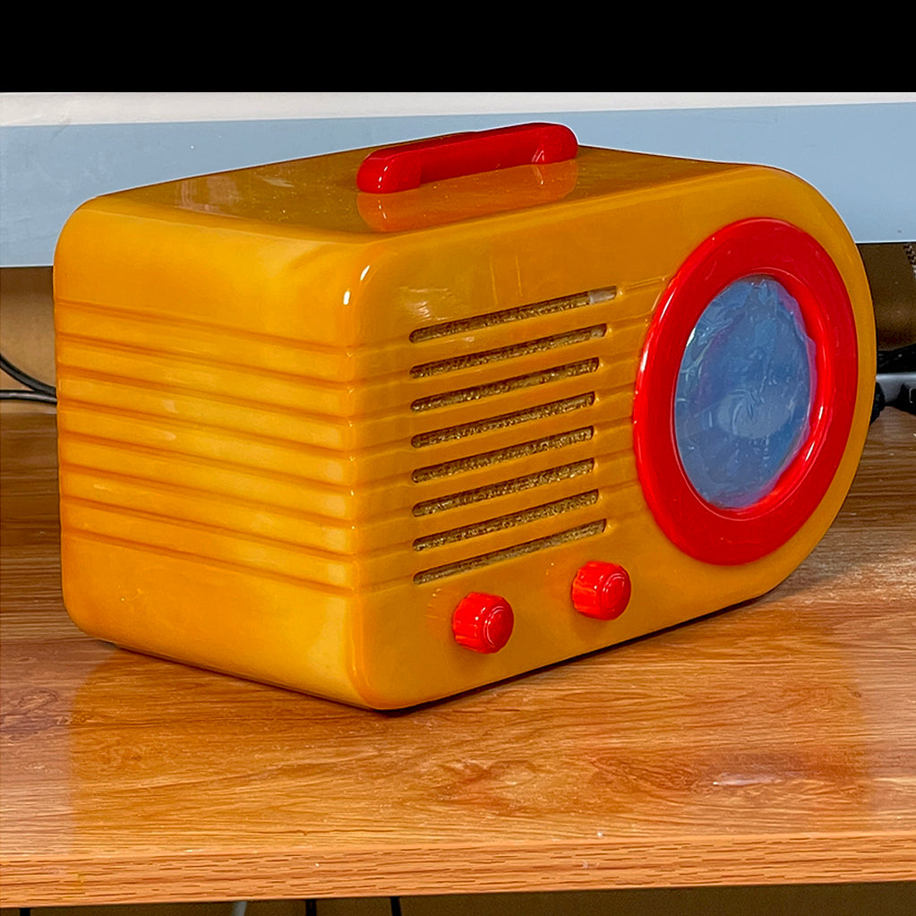 FADA 1000 "Bullet" Butterscotch and Red Catalin Radio Restoration