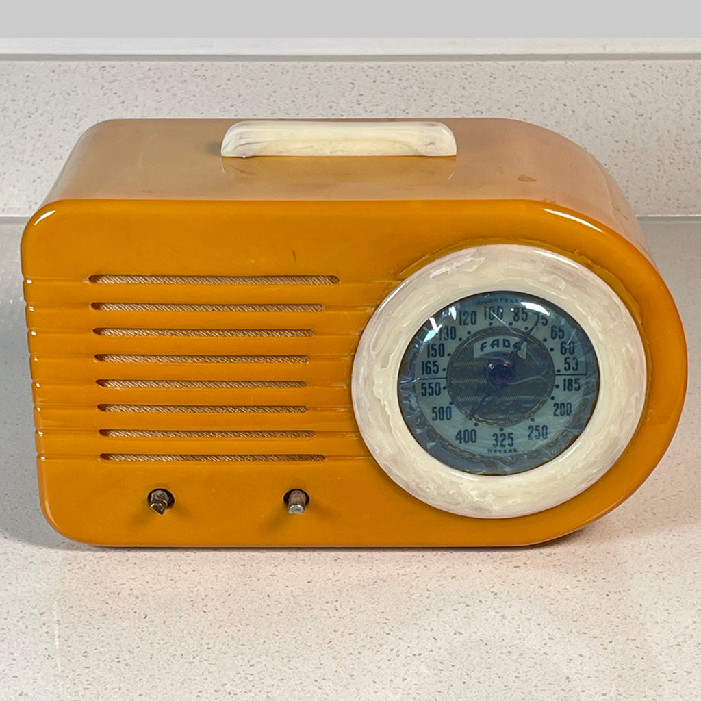 FADA 1000 "Bullet" Butterscotch and Alabaster Catalin Radio Restoration