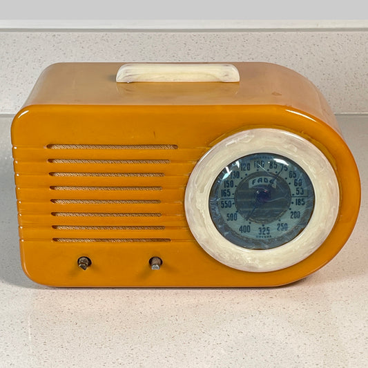 FADA 1000 "Bullet" Butterscotch and Alabaster Catalin Radio Restoration