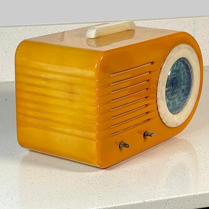 FADA 1000 "Bullet" Butterscotch and Alabaster Catalin Radio Restoration