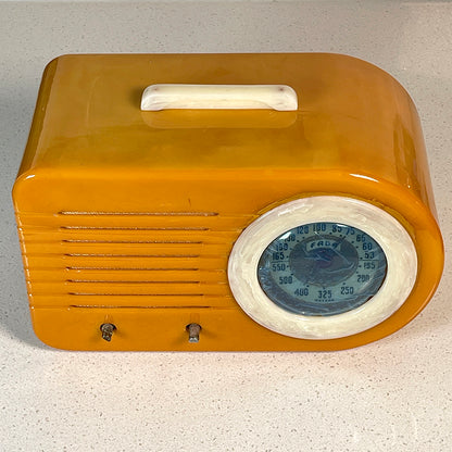 FADA 1000 "Bullet" Butterscotch and Alabaster Catalin Radio Restoration