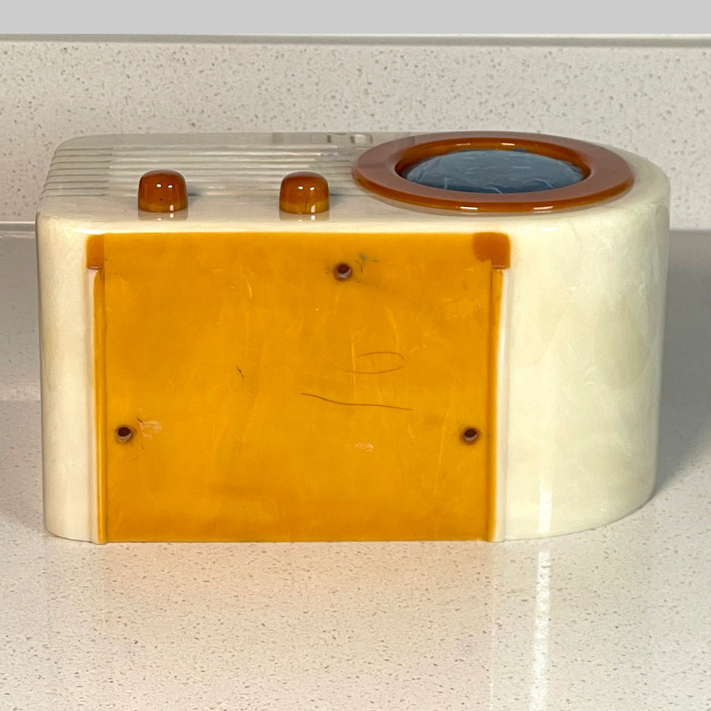 FADA 1000 Alabaster and Dark Butterscotch Catalin Radio Restoration