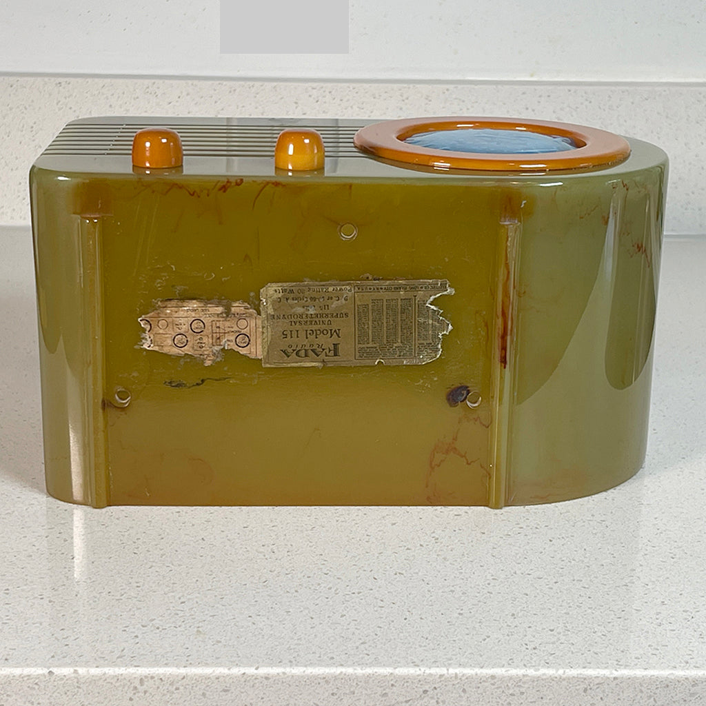 FADA 115 "Streamliner" Onyx Green Catalin Radio Restoration