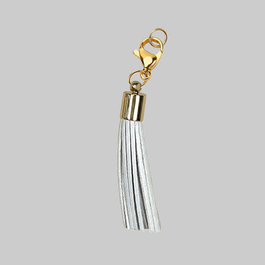 General Electric "Bandy the Bandmaster" Doll: White Leather Belt Tassel and Clasp Accessory