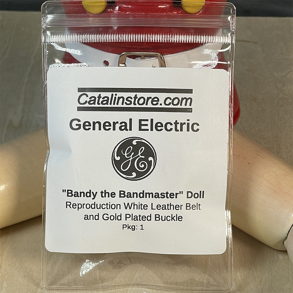 General Electric "Bandy the Bandmaster" Doll: Reproduction White Leather Belt