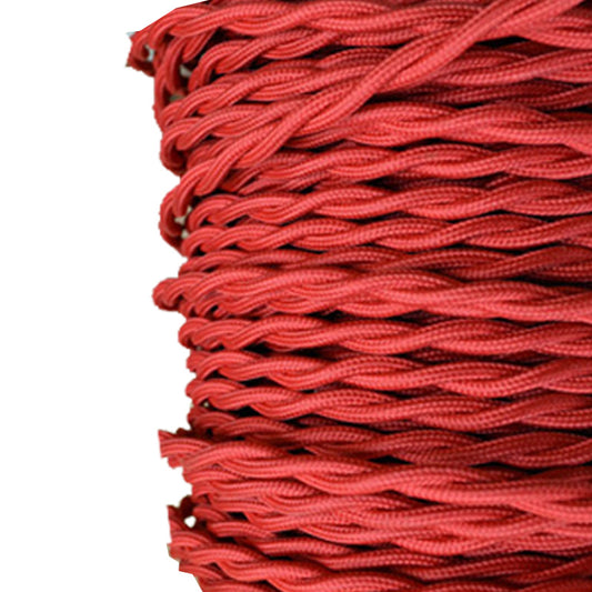 Red Cloth Twisted Power Cord