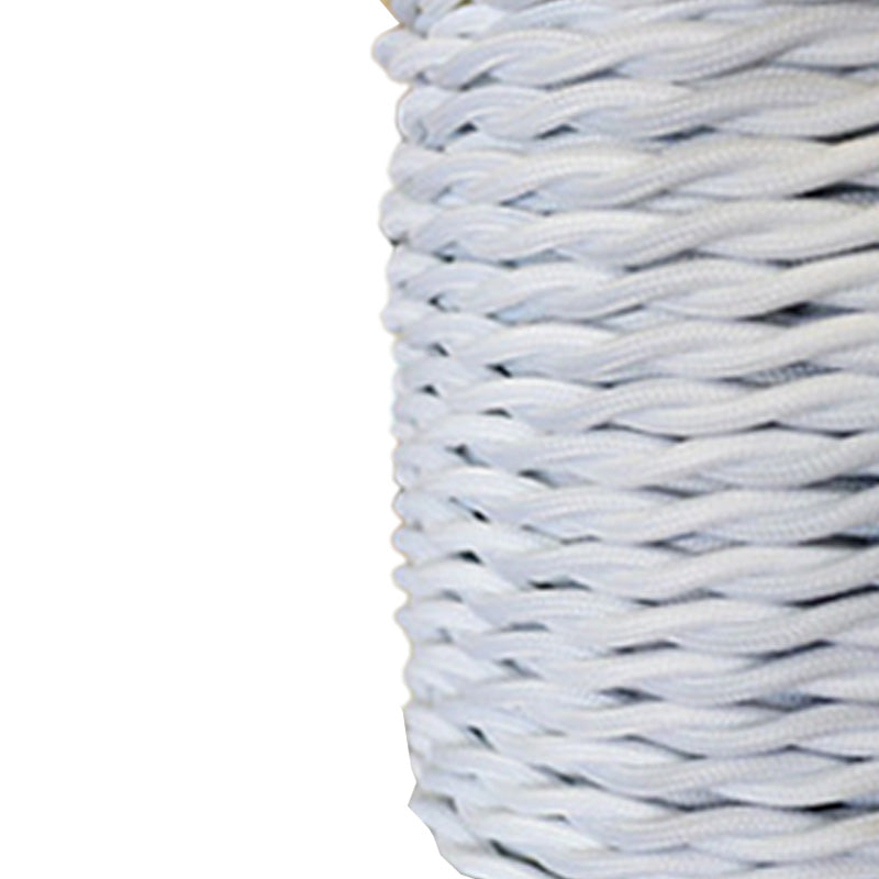 White Cloth Twisted Power Cord