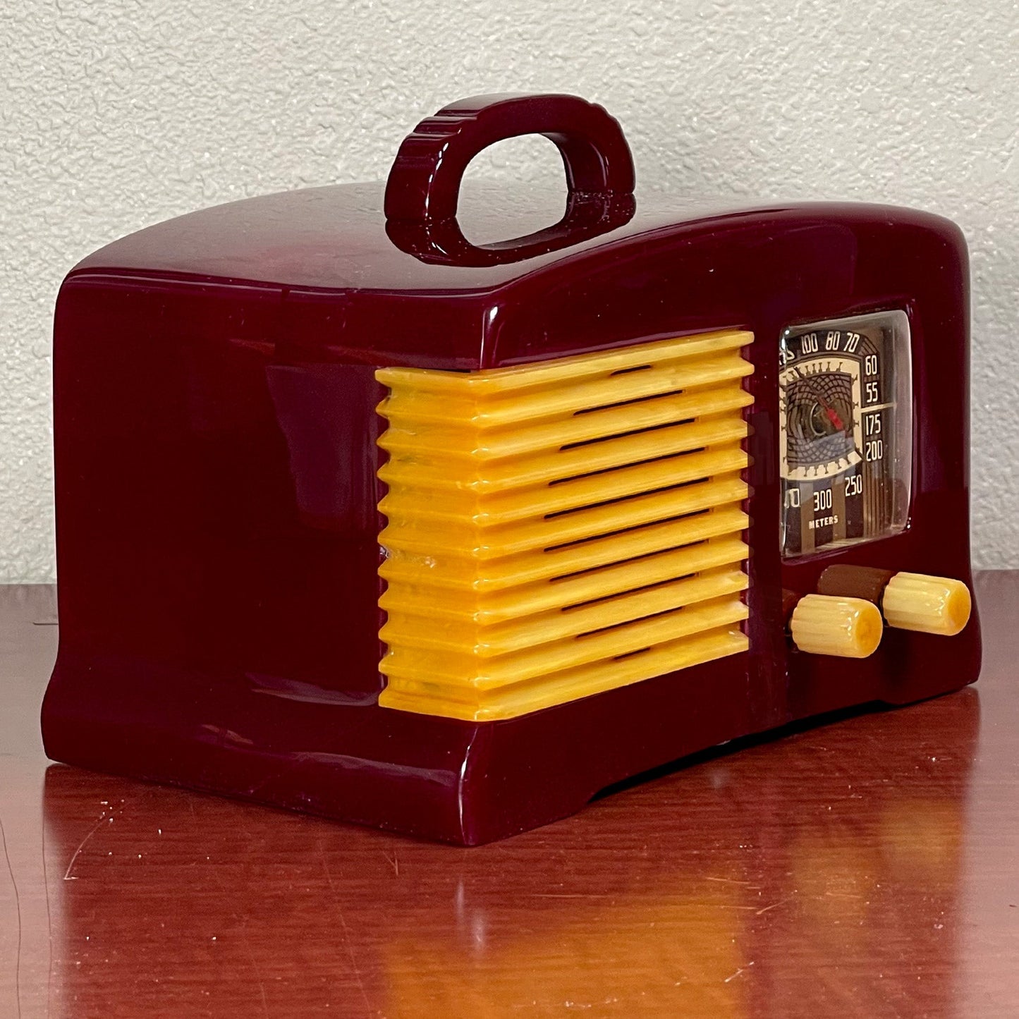 FADA L56 Catalin Radio- Maroon and Butterscotch   **Absolutely Beautiful**