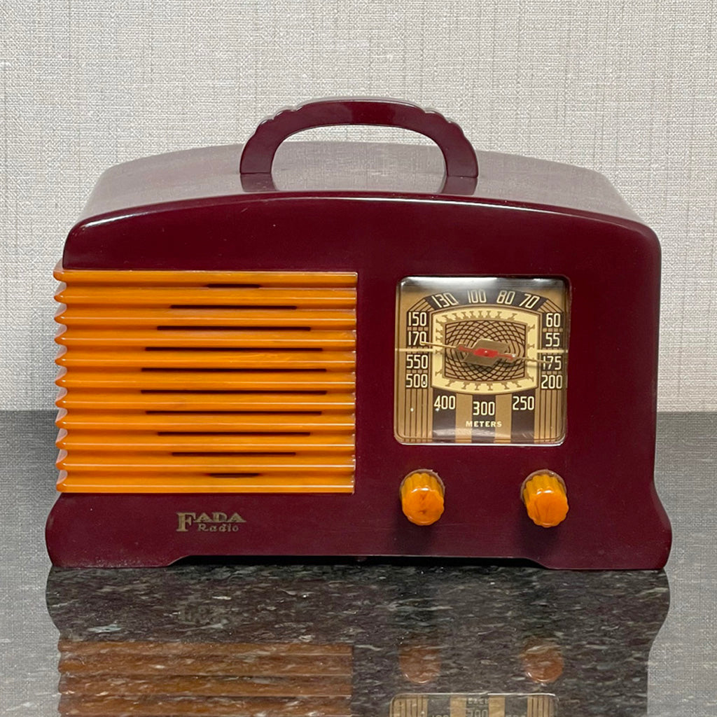 PERFECT Fada L56 Catalin Radio- Maroon/Butterscotch