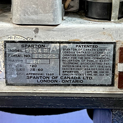 Sparton 154B Canadian "Bluebird" Cobalt Blue Radio- A Super Rarity - Selling Catalin Radios and Art Deco Radios