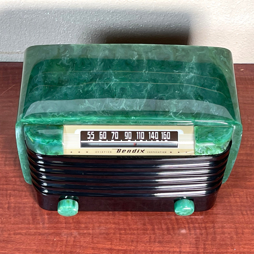 Bendix 526C Catalin Radio- Gorgeous, Deep Swirl Green Jade