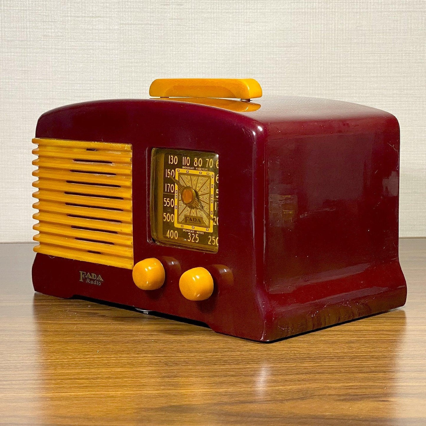 FADA 202 Catalin Radio, Maroon and Butterscotch