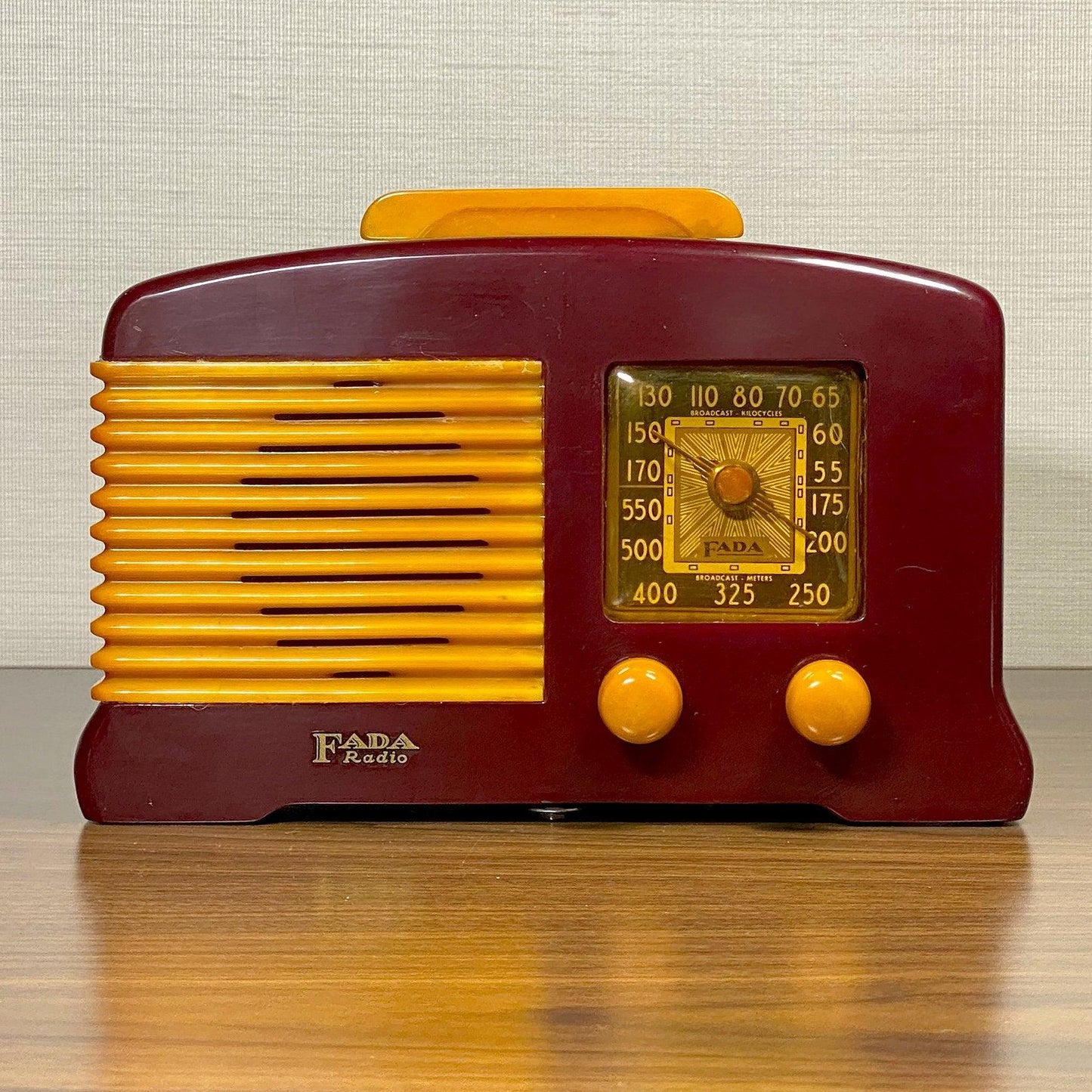 FADA 202 Catalin Radio, Maroon and Butterscotch