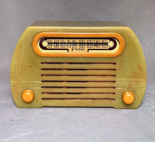 FADA 652 Catalin Radio "Temple" Onyx Butterscotch