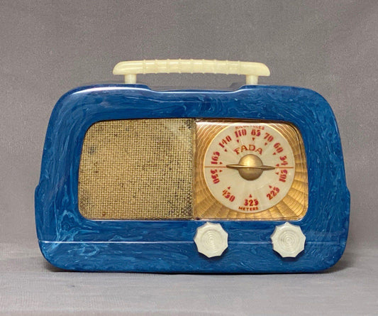 FADA 711 "Dip Top" Catalin Radio Marbleized Blue