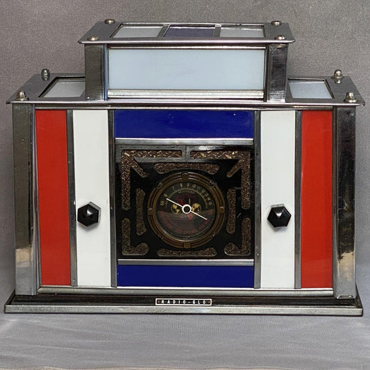 RADIO-GLO Stained Glass Radio- Blue and White