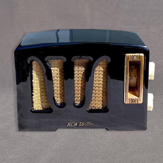 RCA RC350 "Tulip" Catalin Radio - Jet Black